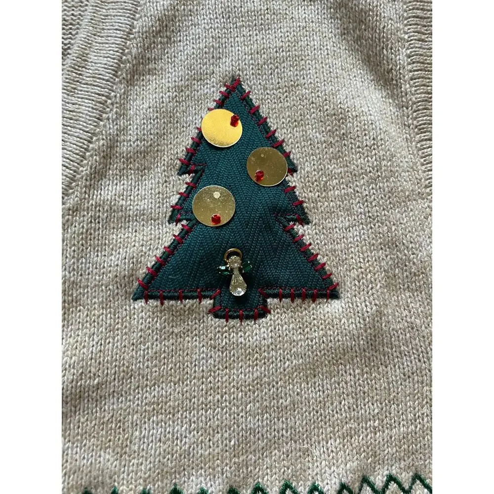 Merry and Bright Christmas Sweater Vest Womens/Teen Siz XL Unisex